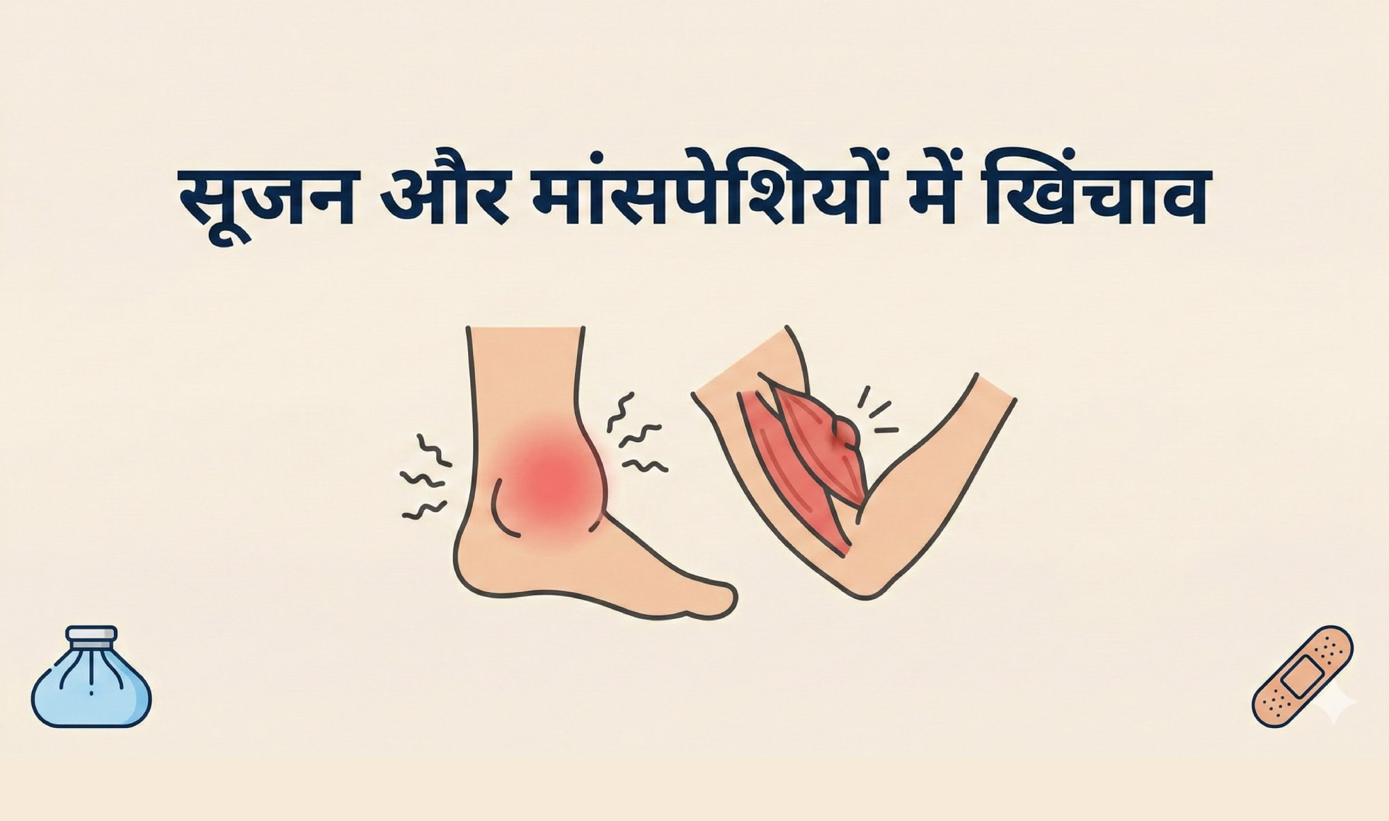 सूजन और मांसपेशियों में खिंचाव